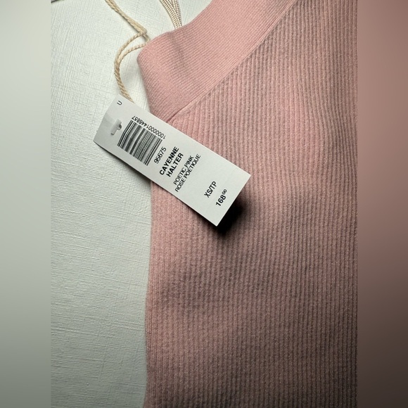 NWT Aritzia Wilfred Womens Cayenne Knit Halter Poetic Pink MIDI Dress Small $168 - Picture 5 of 9